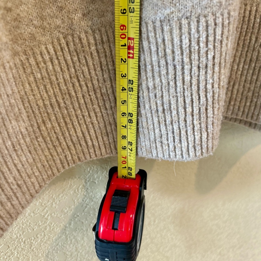 Aerie Striped Crewneck Sweater - Neutral Oatmeal with Black Stripes Oversized L - Picture 7 of 7